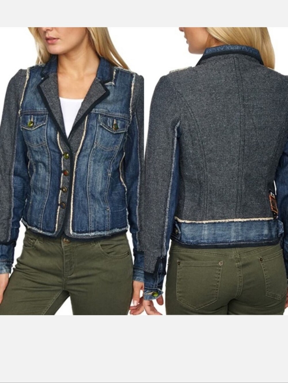 Desigual Jean Jacket Size 40 US Size Large